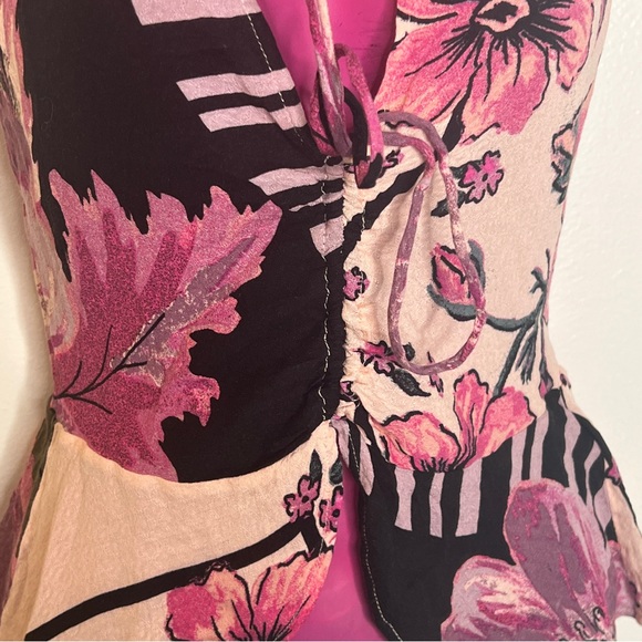 Free People Hot Tropics pink tank top - Picture 5 of 9